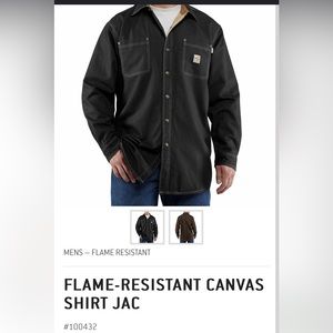 CARHART FLAME RESISTANT SHIRT JAC BROWN